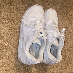 all white Nike air max 90s